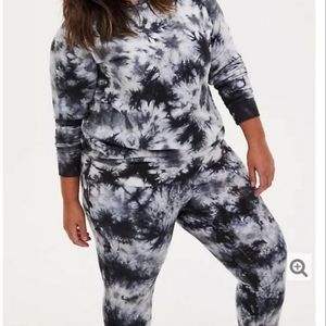 Torrid Black (bluish) Tie dyed sweatsuit